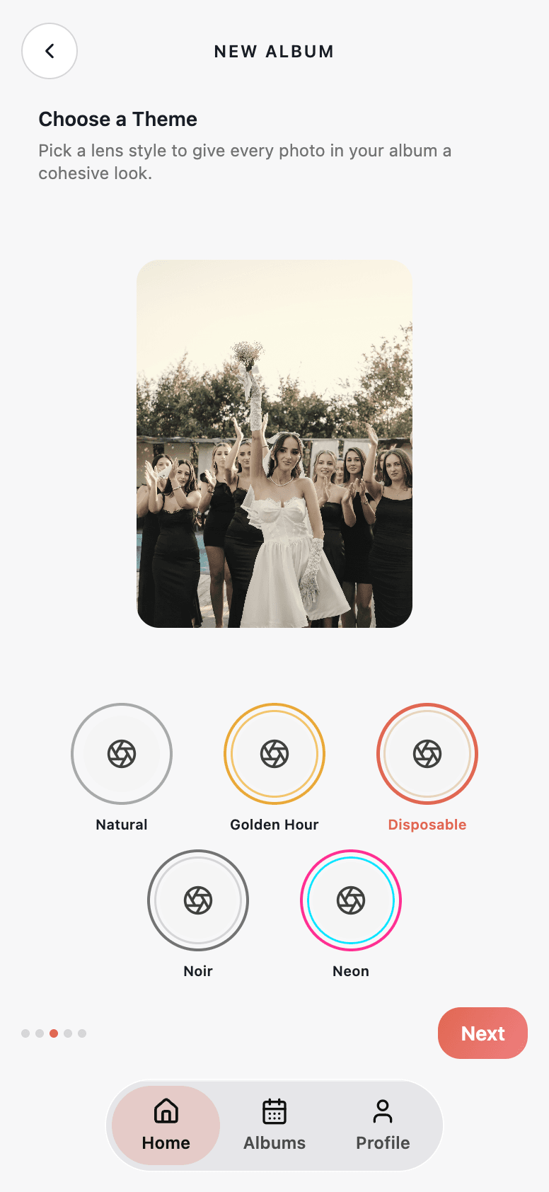 Choose a theme for the album